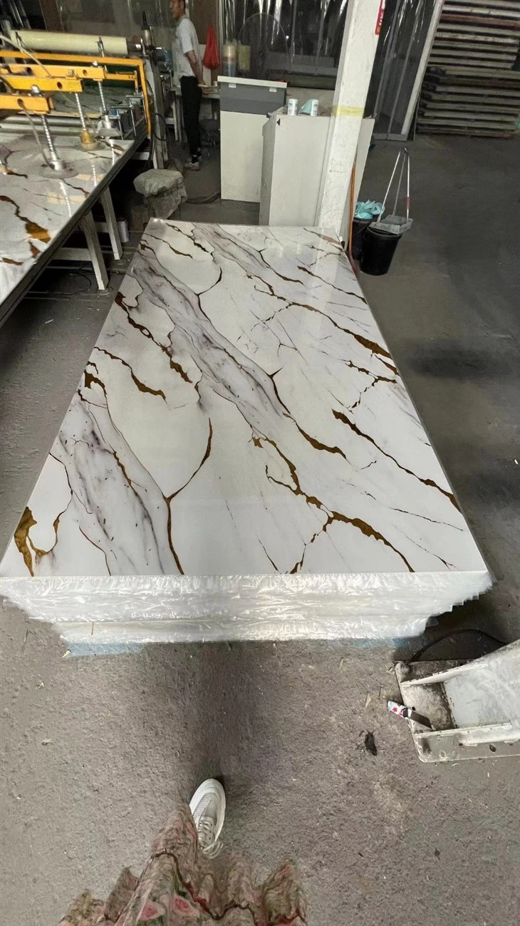 Wall Panels High Gloss Sheet PVC Marble Sheet UV Board PVC Marble Sheet For Wall